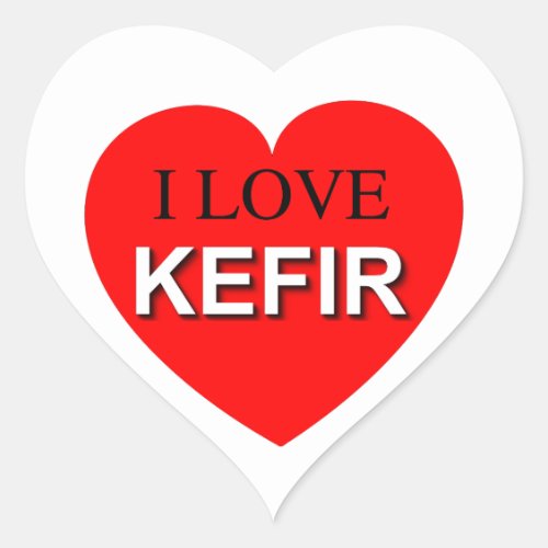 I Love Kefir Heart Sticker