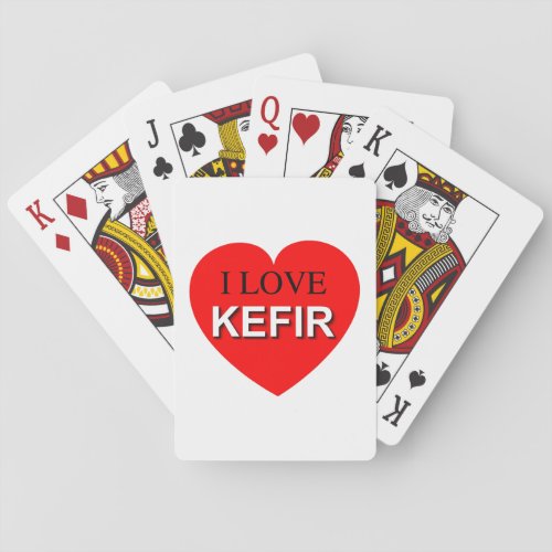 I Love Kefir Playing Cards