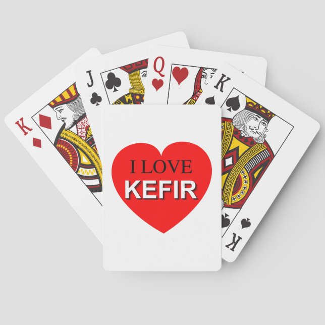 I Love Kefir Poker Cards (Back)