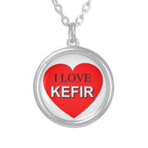 I Love Kefir Silver Plated Necklace