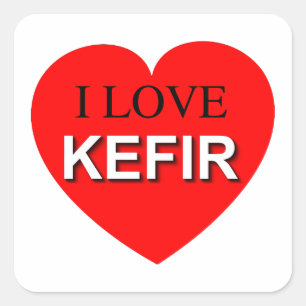 I Love Kefir Square Sticker