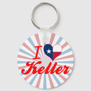 I Love Keller, Texas Keychain