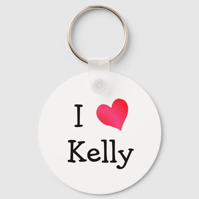 I Love Kelly Keychain (Front)