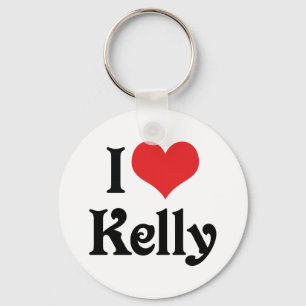 I Love Kelly Keychain