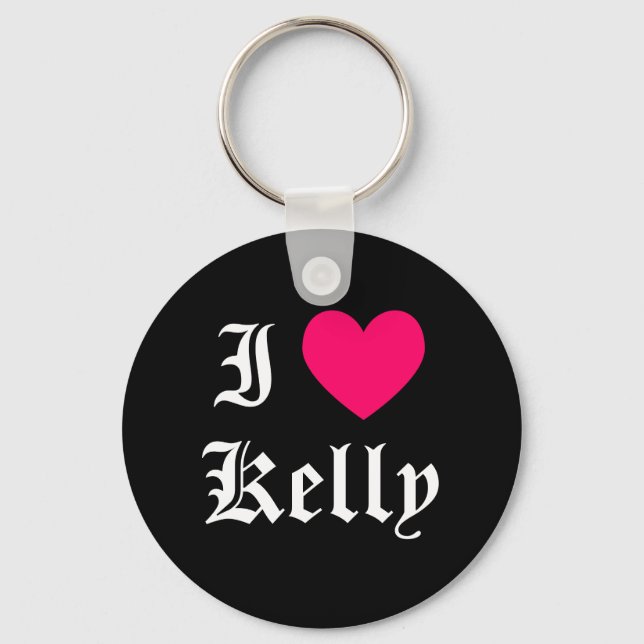 I Love Kelly Keychain (Front)