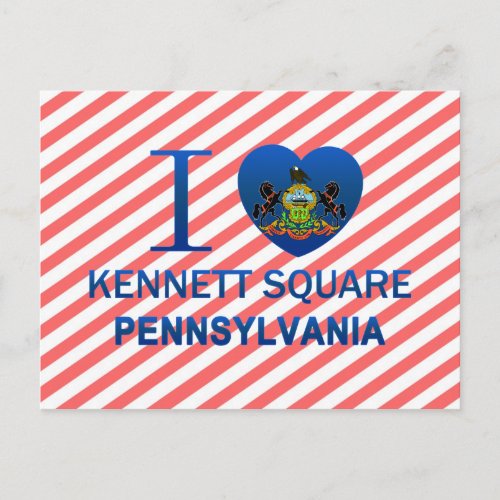 I Love Kennett Square PA Postcard