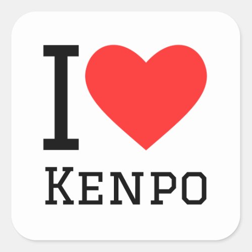 I love kenpo square sticker