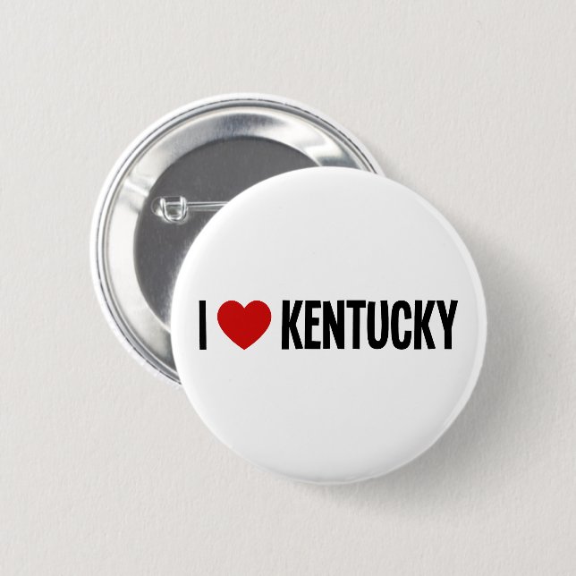 I Love Kentucky I Heart Kentucky Round Button (Front & Back)