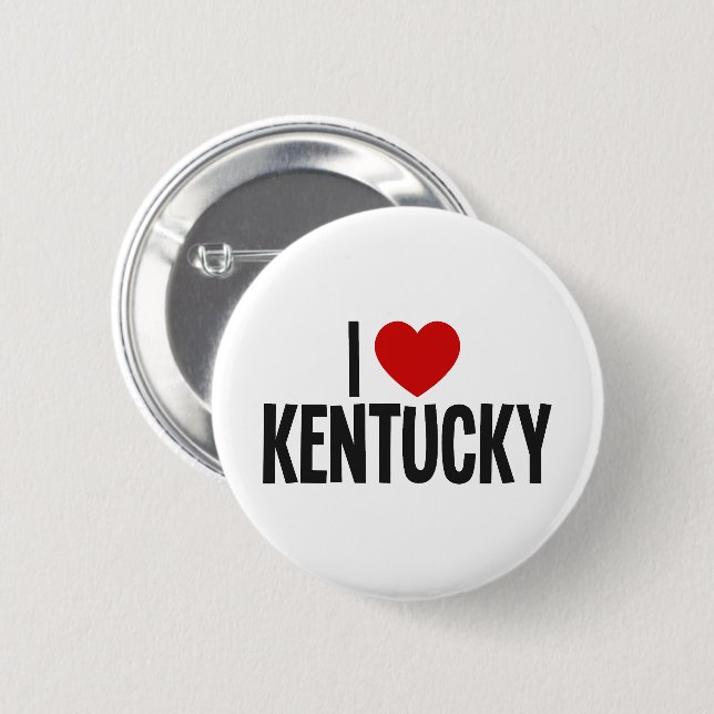I Love Kentucky I Heart Kentucky Round Button (Front & Back)
