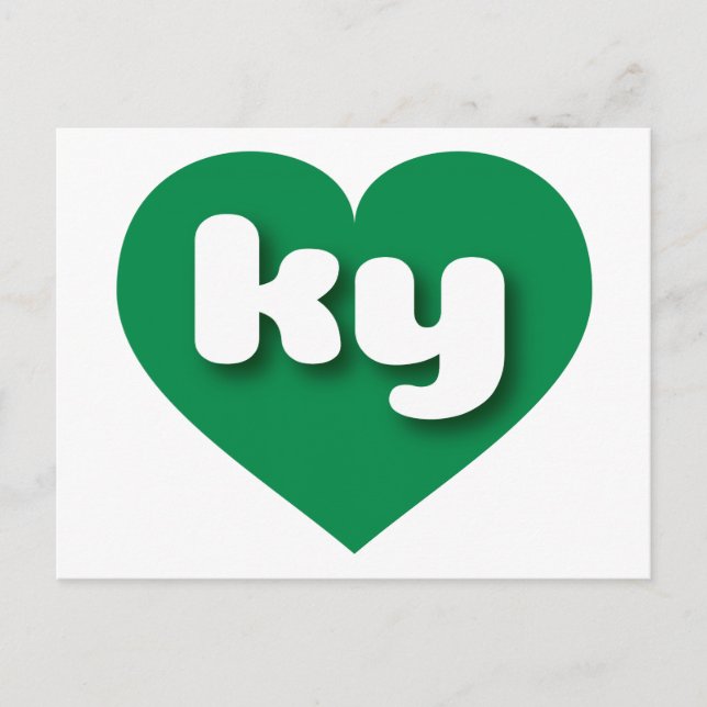 I love Kentucky - ky green heart Postcard (Front)