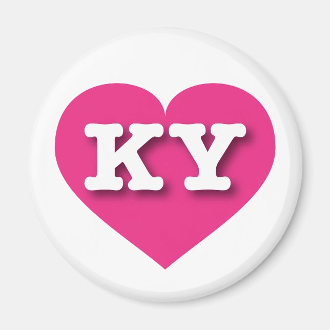 I love Kentucky - KY hot pink heart Magnet (Front)
