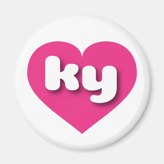 I love Kentucky - ky hot pink heart Magnet (Front)