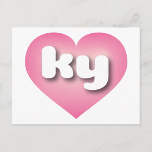 I love Kentucky - ky pink fade heart Postcard