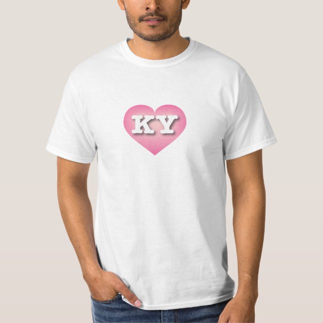 I love Kentucky - KY pink fade heart T-Shirt (Front)