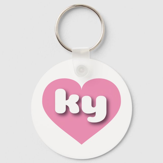 I love Kentucky - ky pink heart Keychain (Front)