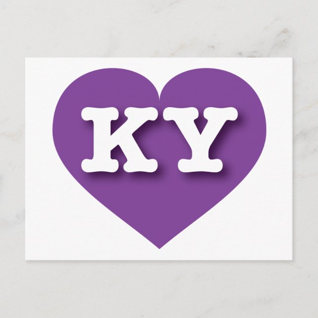 I love Kentucky - KY purple heart Postcard (Front)