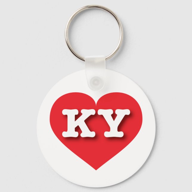 I love Kentucky - KY red heart Keychain (Front)