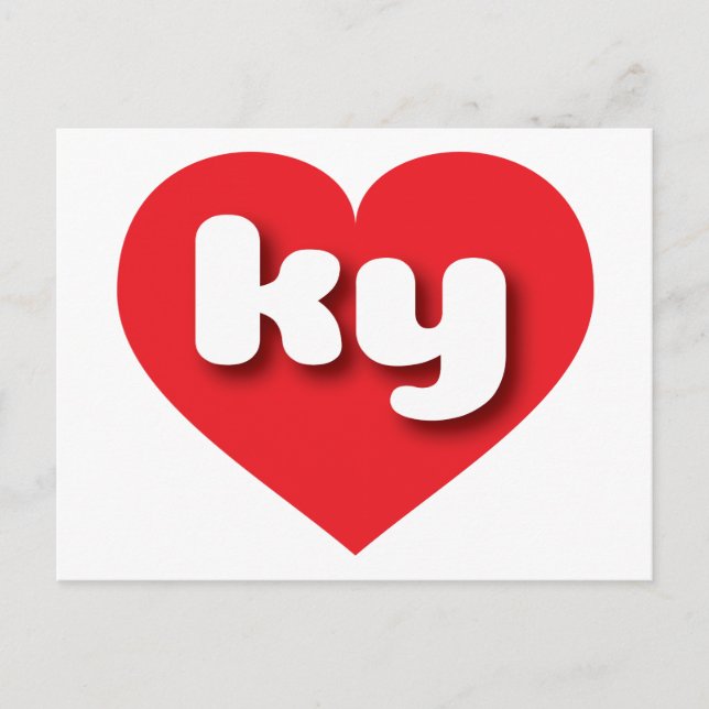 I love Kentucky - ky red heart Postcard (Front)