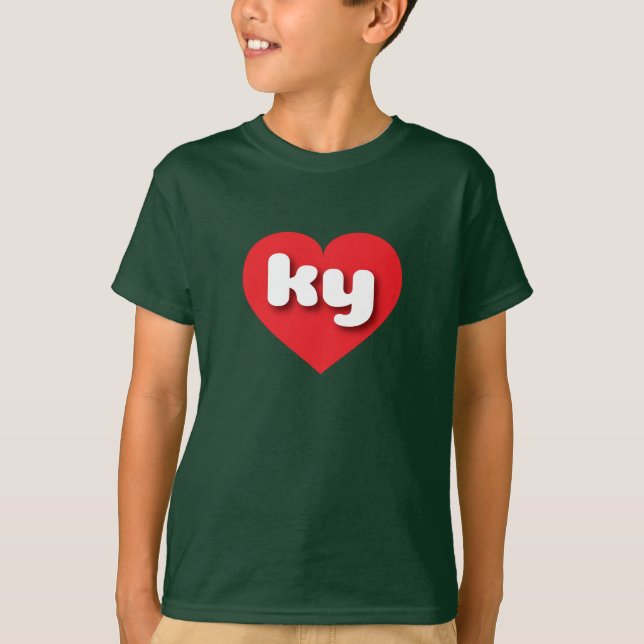 I love Kentucky - ky red heart T-Shirt (Front)