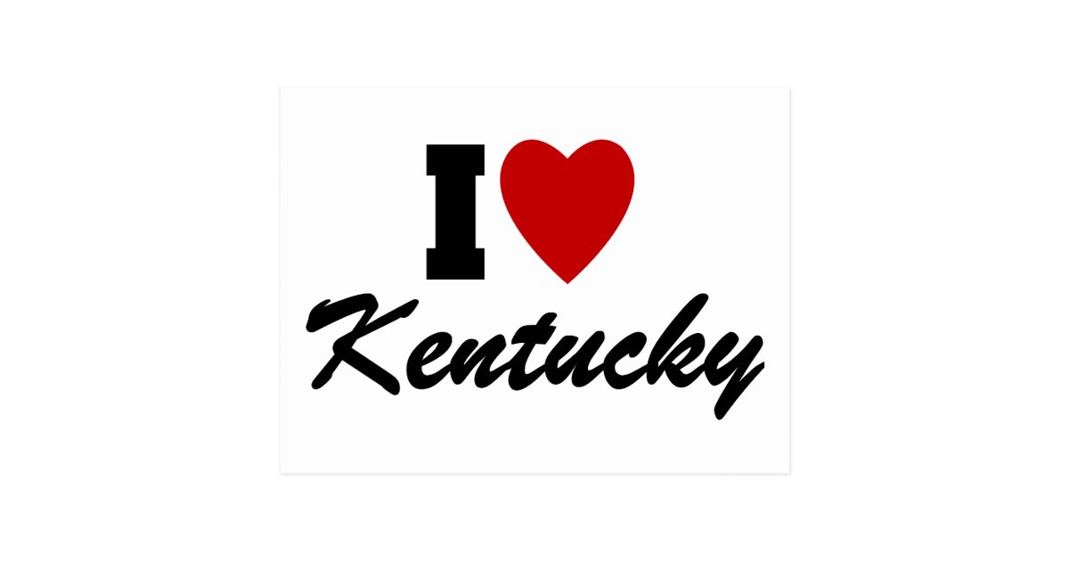 I Love Kentucky Postcard | Zazzle