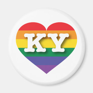 I Love Kentucky Rainbow Heart Magnet
