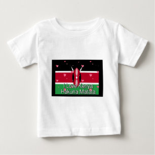 I Love Kenya and "Hakuna Matata" Art Print Baby T-Shirt