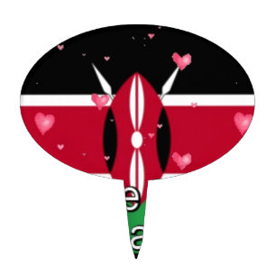 I Love Kenya and "Hakuna Matata" Art Print Cake Topper