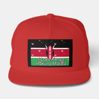 I Love Kenya and "Hakuna Matata" Art Print Snap Back Hat