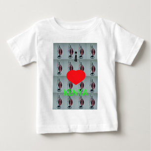 I Love Kenya Art Print Baby T-Shirt