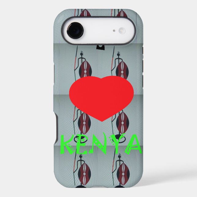 I Love Kenya Art Print Case-Mate iPhone Case (Back)