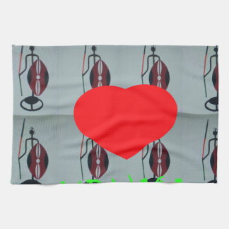 I Love Kenya Art Print Kitchen Towel