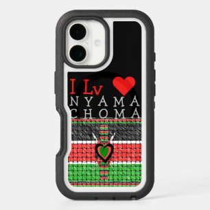 I Love Kenya barbecue meat Nyama Choma iPhone 16 Case
