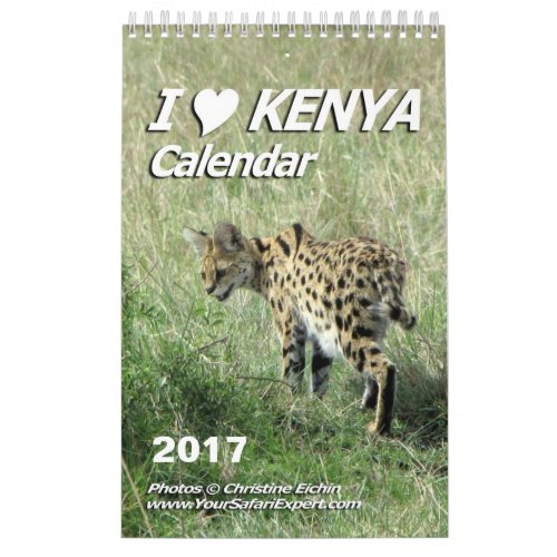 I LOVE KENYA Calendar Single Page