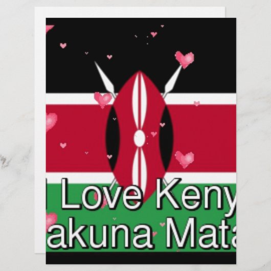 I Love ! Kenya Hakuna Matata (Front/Back)