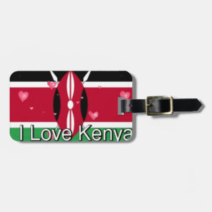 I Love! Kenya Hakuna Matata flag Luggage Tag