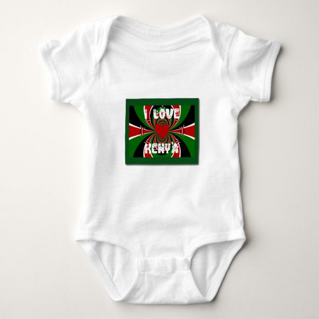 I Love Kenya Hakuna Matata Gifts Baby Bodysuit (Front)
