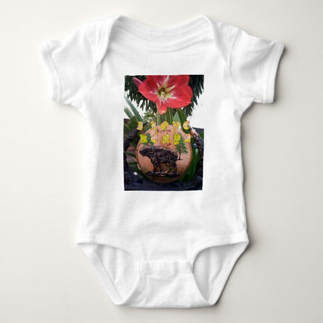 I Love kenya Hakuna Matata gifts Baby Bodysuit (Front)