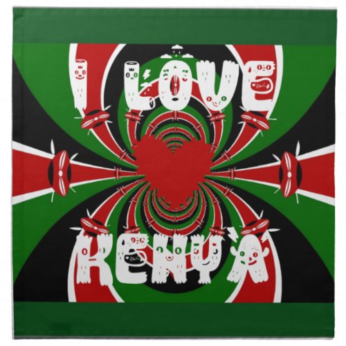 I Love Kenya Hakuna Matata Gifts Cloth Napkin