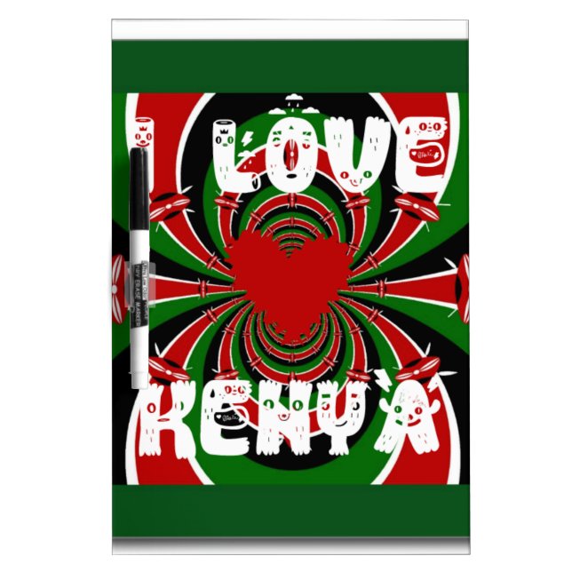 I Love Kenya Hakuna Matata Gifts Dry-Erase Board (Front)