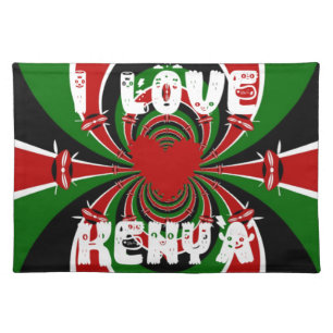 I Love Kenya Hakuna Matata Gifts Placemat