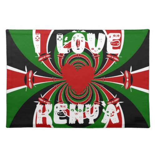 I Love Kenya Hakuna Matata Gifts Placemat