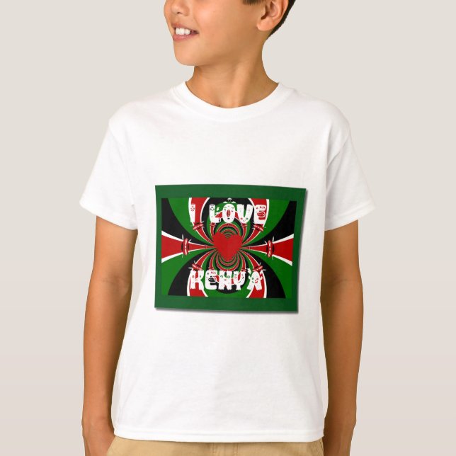 I Love Kenya Hakuna Matata Gifts T-Shirt (Front)