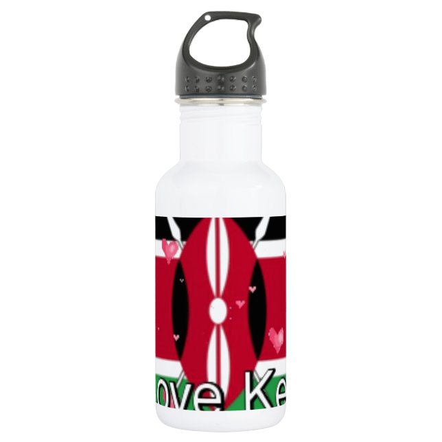 I Love ! Kenya Hakuna Matata Water Bottle (Front)