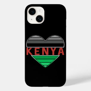 I Love Kenya, Kenyan Heart Case-Mate iPhone 14 Case
