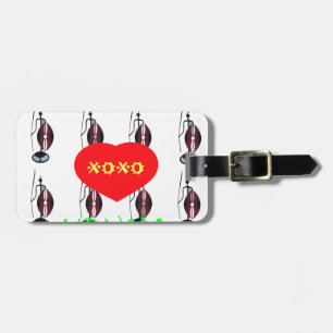 I Love Kenya Maasai Art Print Luggage Tag