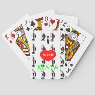 I Love Kenya Maasai Art Print Poker Cards