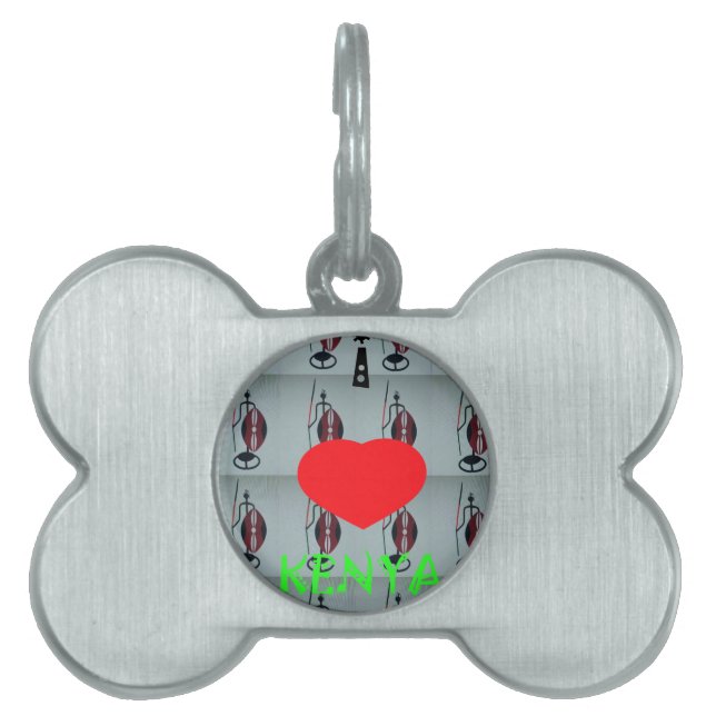 I Love Kenya Pet Tag (Front)