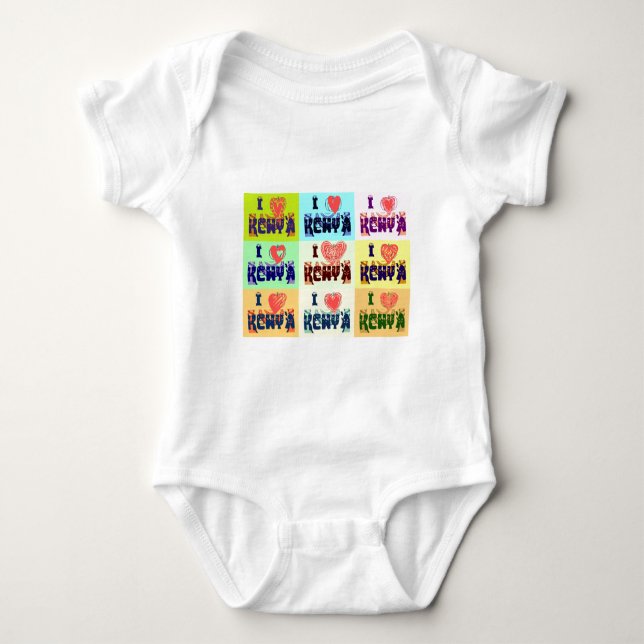 I love Kenya.png Baby Bodysuit (Front)