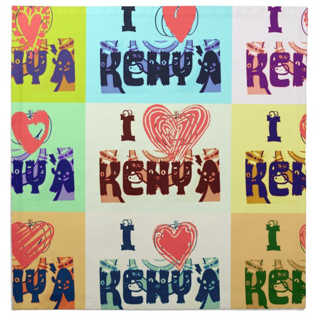 I love Kenya.png Napkin (Front)
