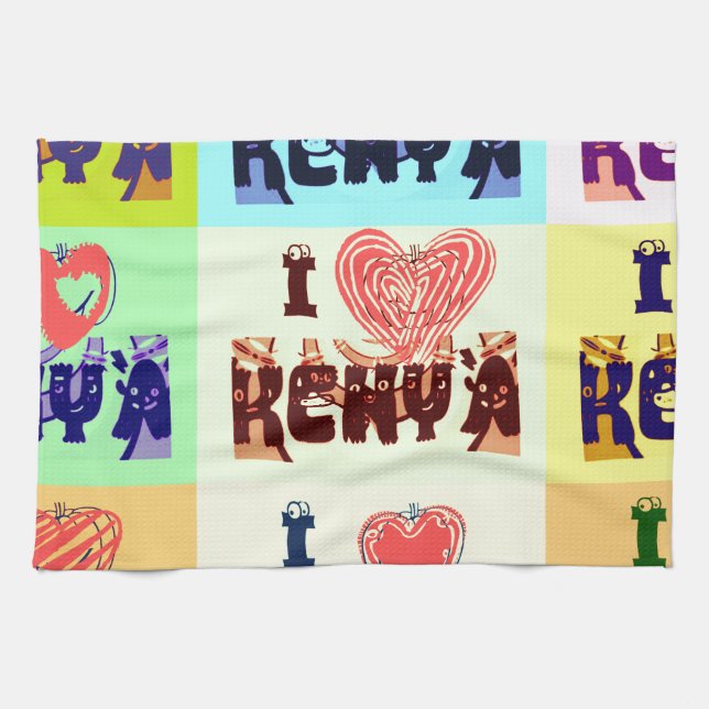 I love Kenya.png Towel (Horizontal)